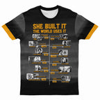 She Built It The World Uses It T-shirt AOP Tee Tianci S 
