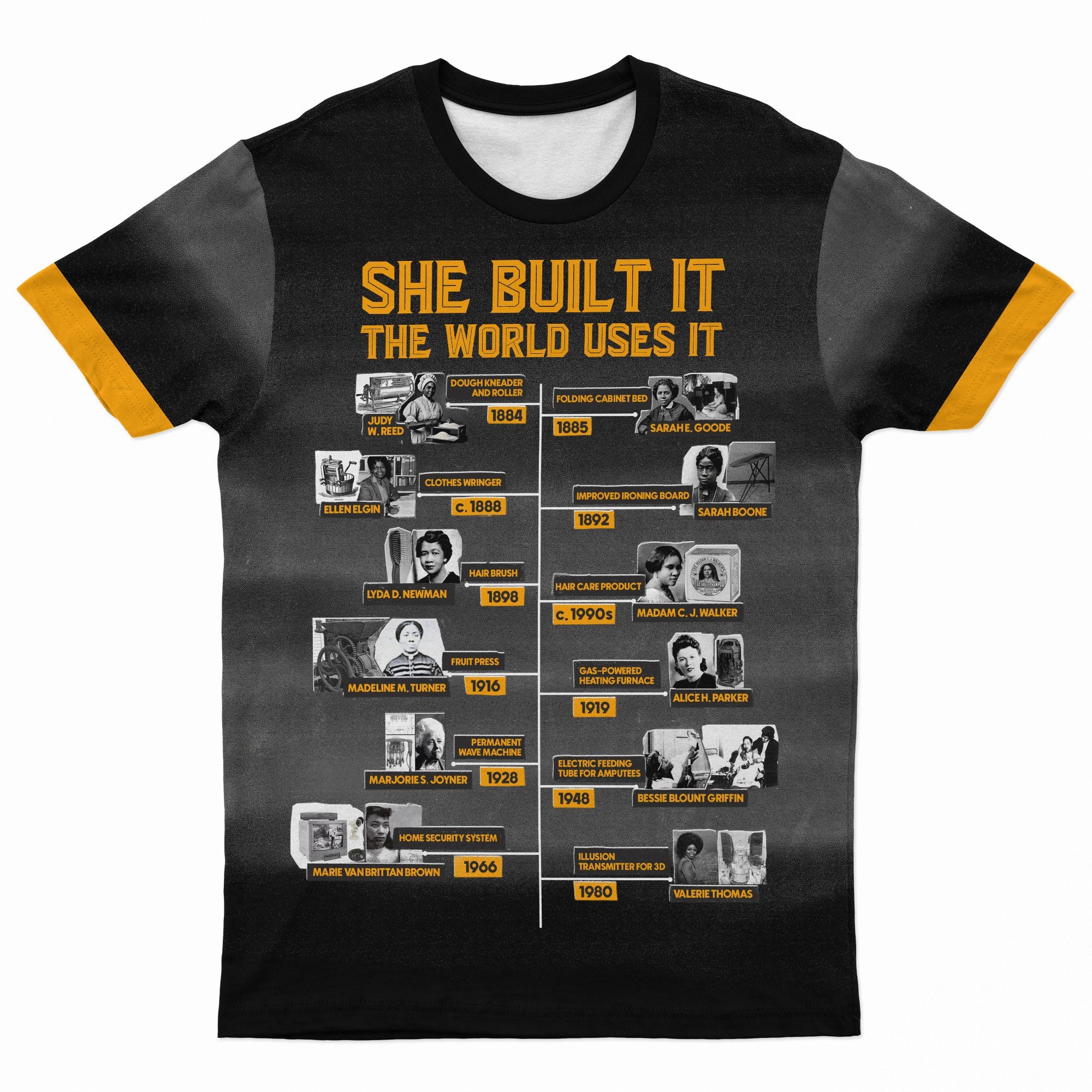 She Built It The World Uses It T-shirt AOP Tee Tianci S 