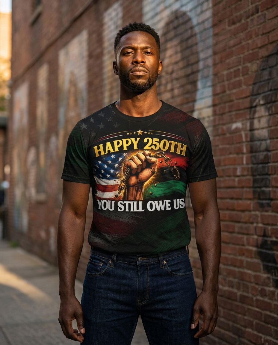 Happy 350th You Still Owe Us T-Shirt AOP Tee Tianci S 