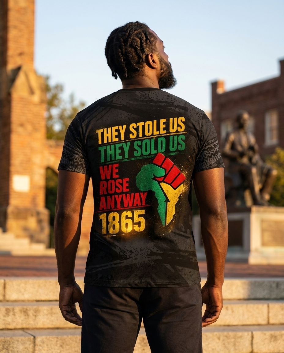 They Stole Us They Sold Us We Rose Anyway 1865 T-Shirt AOP Tee Tianci 