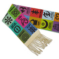 Multi Color Adinkra Symbols Scarf Wool Scarf Tianci 