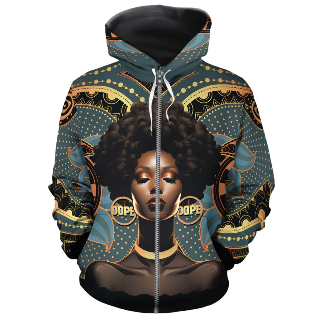 Powerful Woman in Patterns All-over Hoodie Hoodie Tianci 