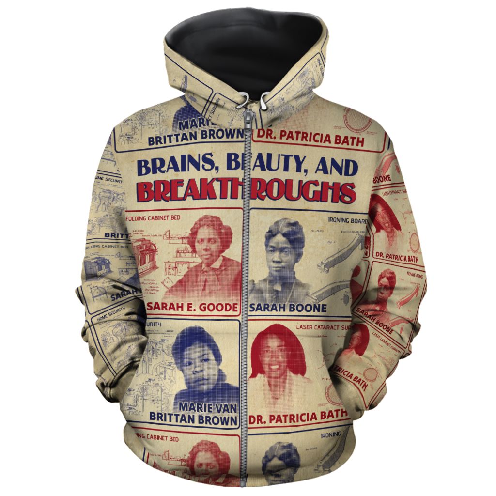Brains Beauty And Breakthroughs All-over Hoodie Hoodie Tianci Zip S 
