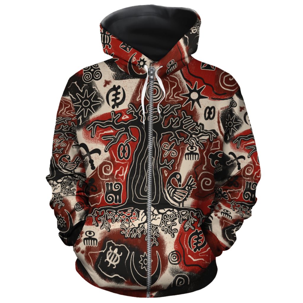 Sacred Heritage All-over Hoodie Hoodie Tianci Zip S 
