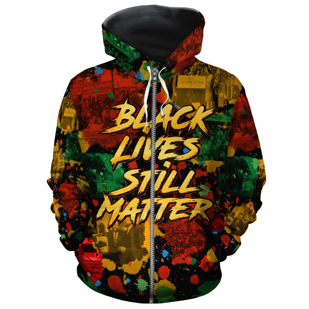 Black Lives Still Matter All-over Hoodie Hoodie Tianci Zip S 