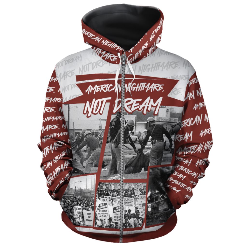 American Nightmare Not Dream All-over Hoodie Hoodie Tianci Zip S 