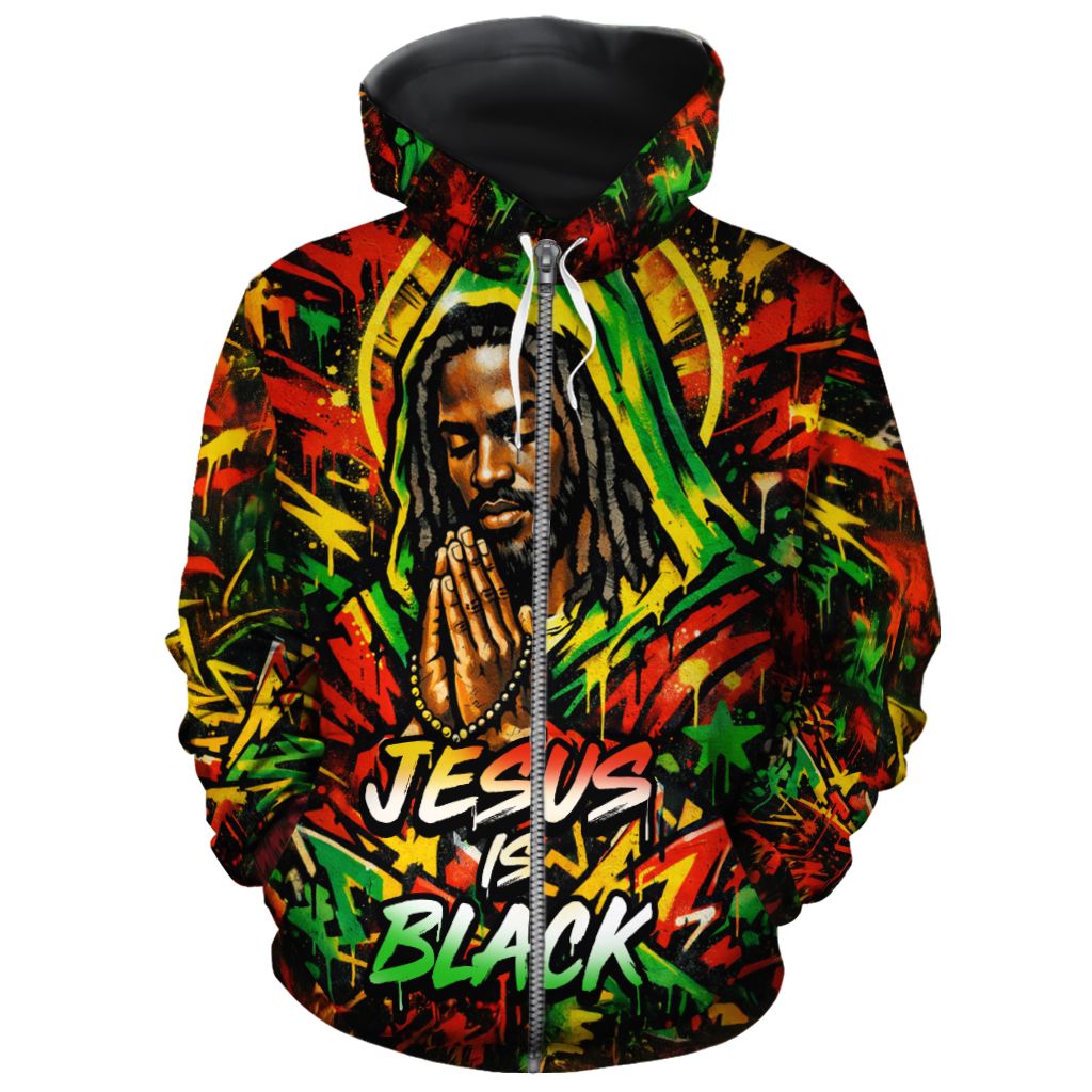 Jesus Is Black All-over Hoodie Hoodie Tianci Zip S 