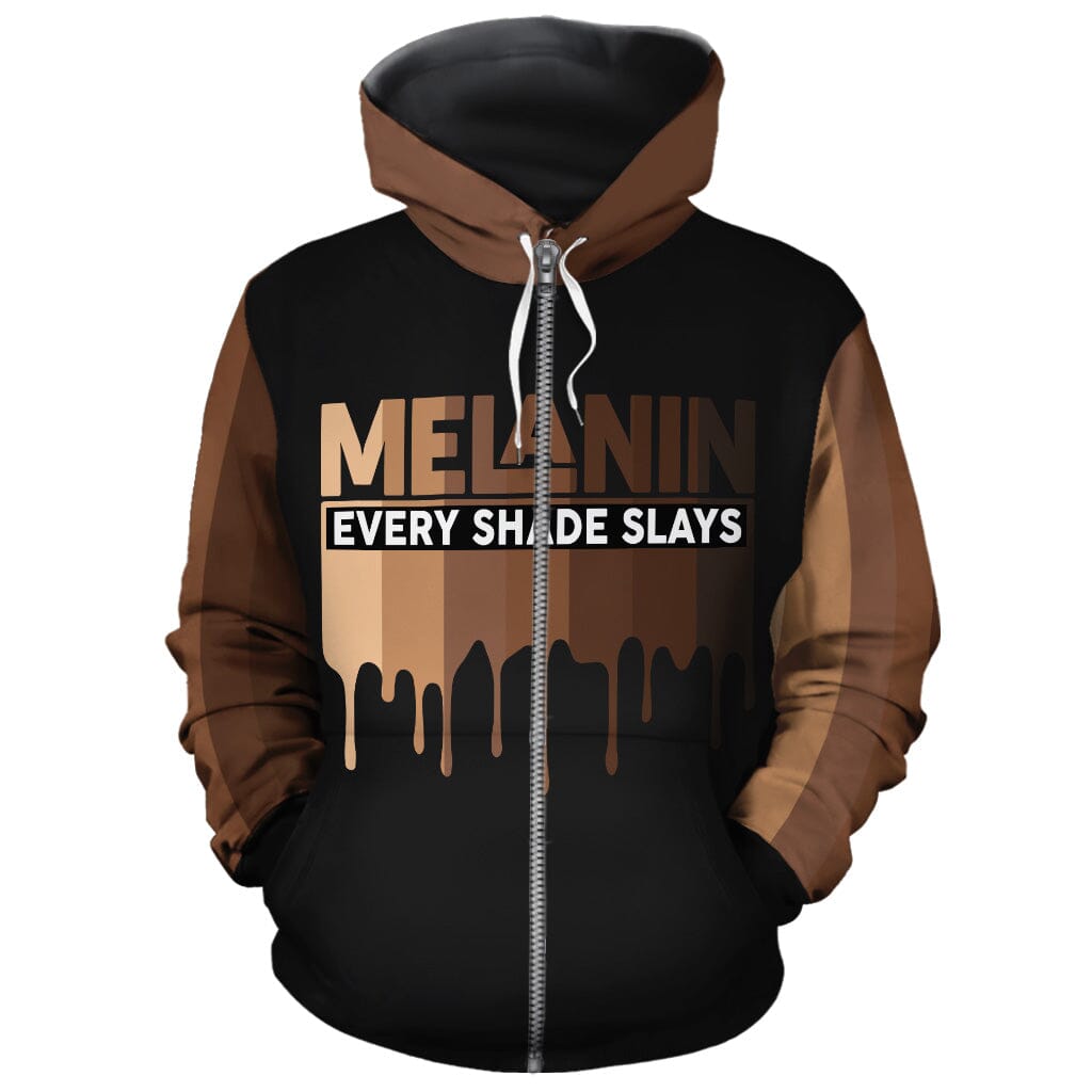 Every Shade Slays Melanin All-over Hoodie Hoodie Tianci Zip S 