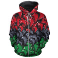 Africa-Shaped In Pan-African Colors All-over Hoodie Hoodie Tianci 