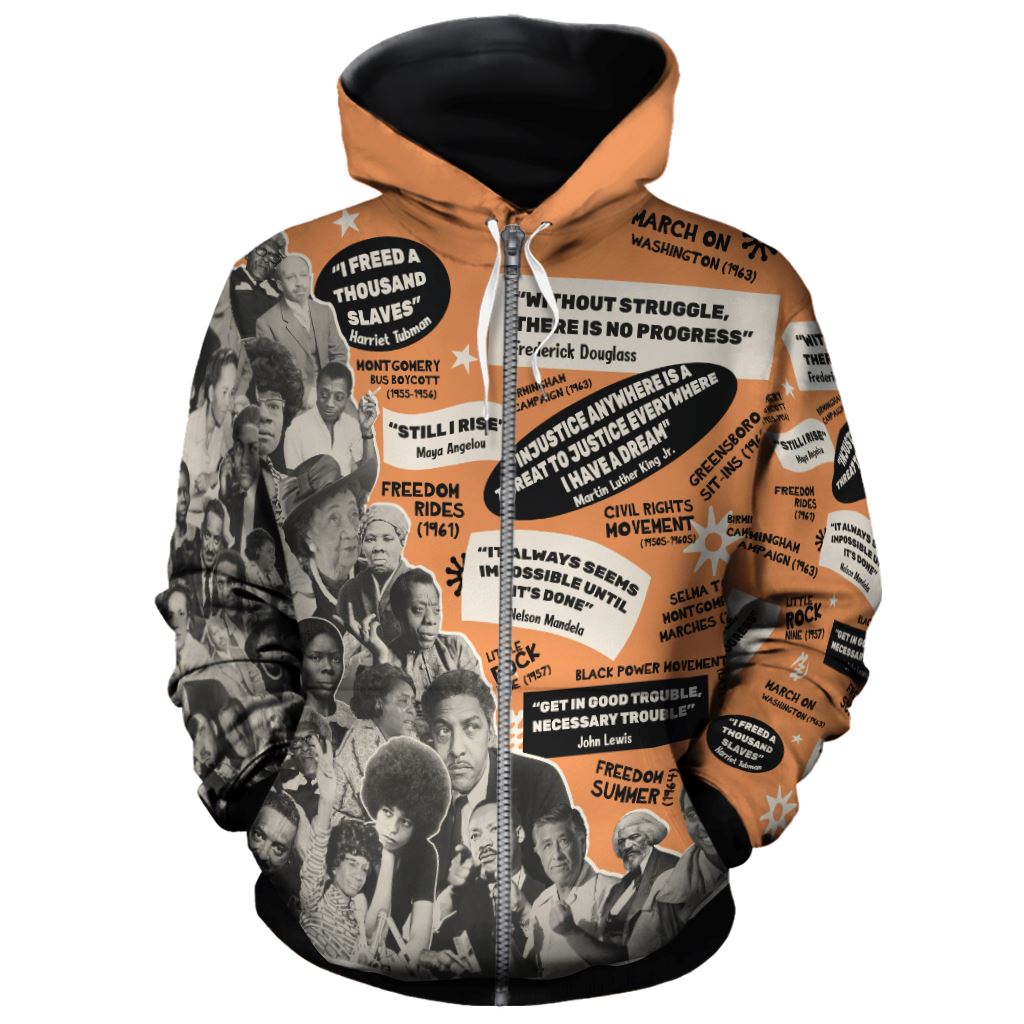 Freedom Threads Civil Rights Edition All-over Hoodie Hoodie Tianci Zip S 