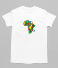 Africa Map Embroidered T-shirt Embroidered T-shirt Hubfulfill White S 