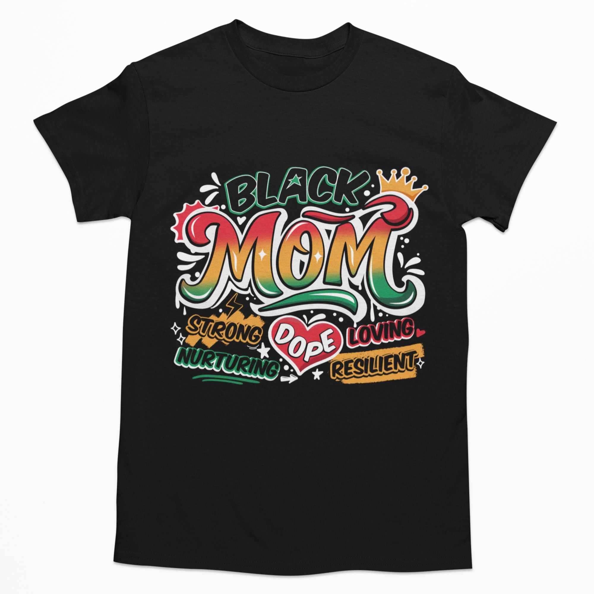 Black Mom Graffiti T-shirt Apparel Gearment 