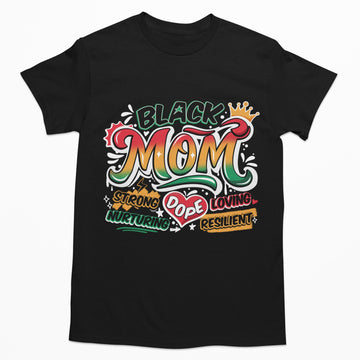 Black Mom Graffiti T-shirt Apparel Gearment 