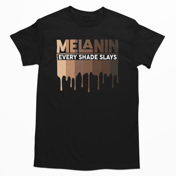 Melanin Every Shade Slays T-shirt Apparel Gearment 