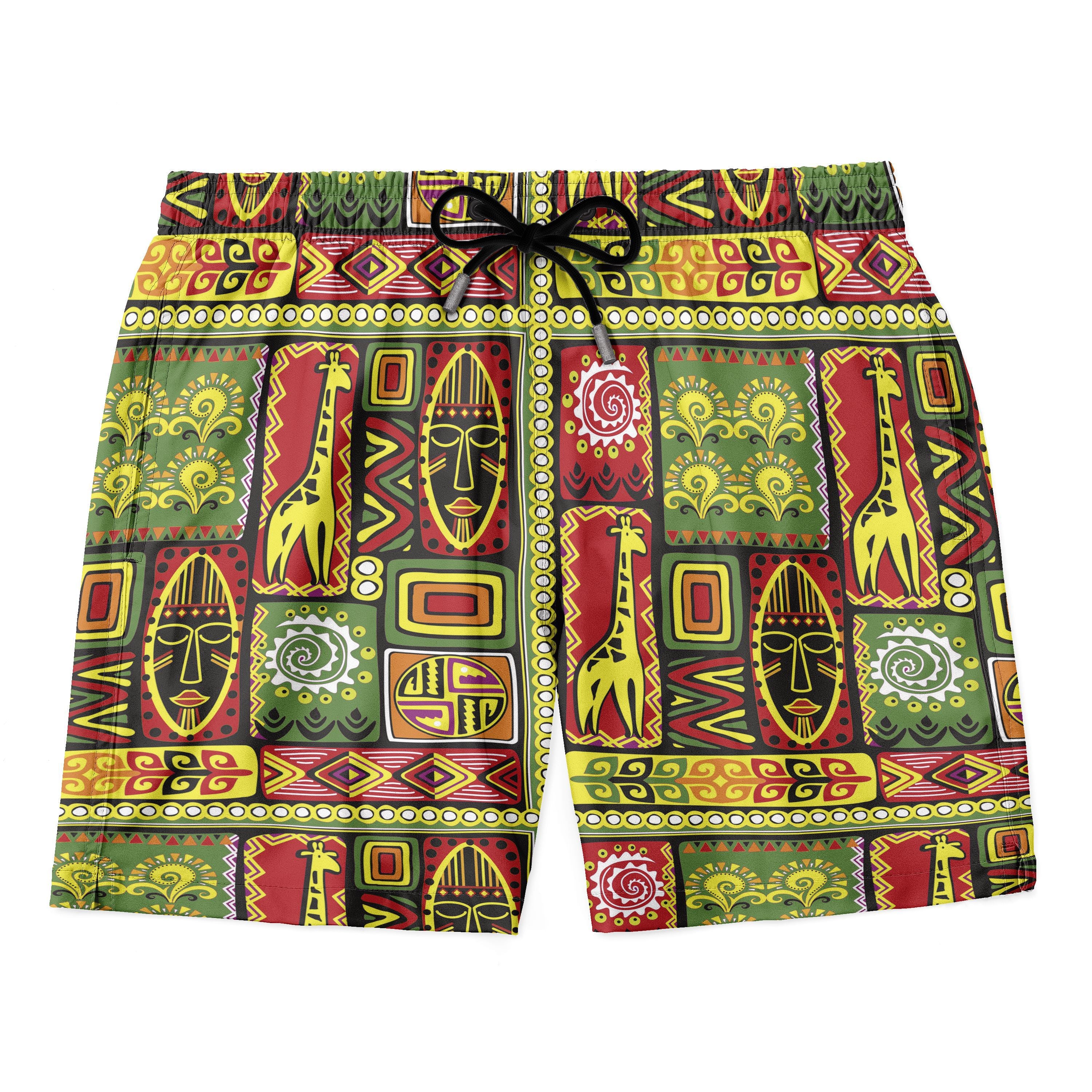 African Tribal Shorts Shorts Tianci 