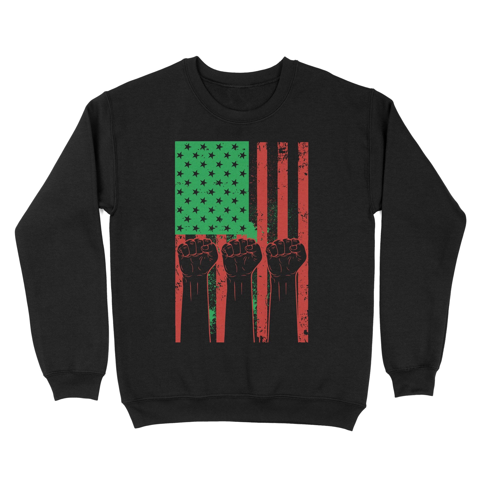 American Flag Fist Sweatshirt Apparel Gearment Black S 