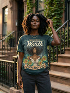 Know Your Worth Then Add Tax T-shirt AOP Tee Tianci 