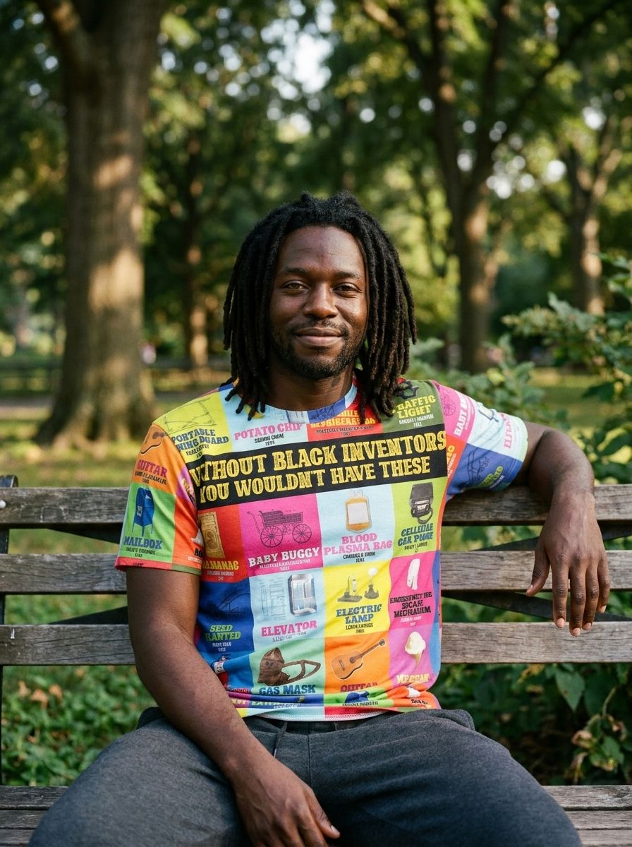 Black Inventions T-shirt AOP Tee Tianci 