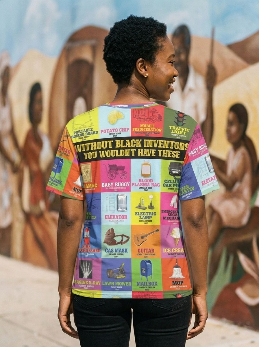 Black Inventions T-shirt AOP Tee Tianci 