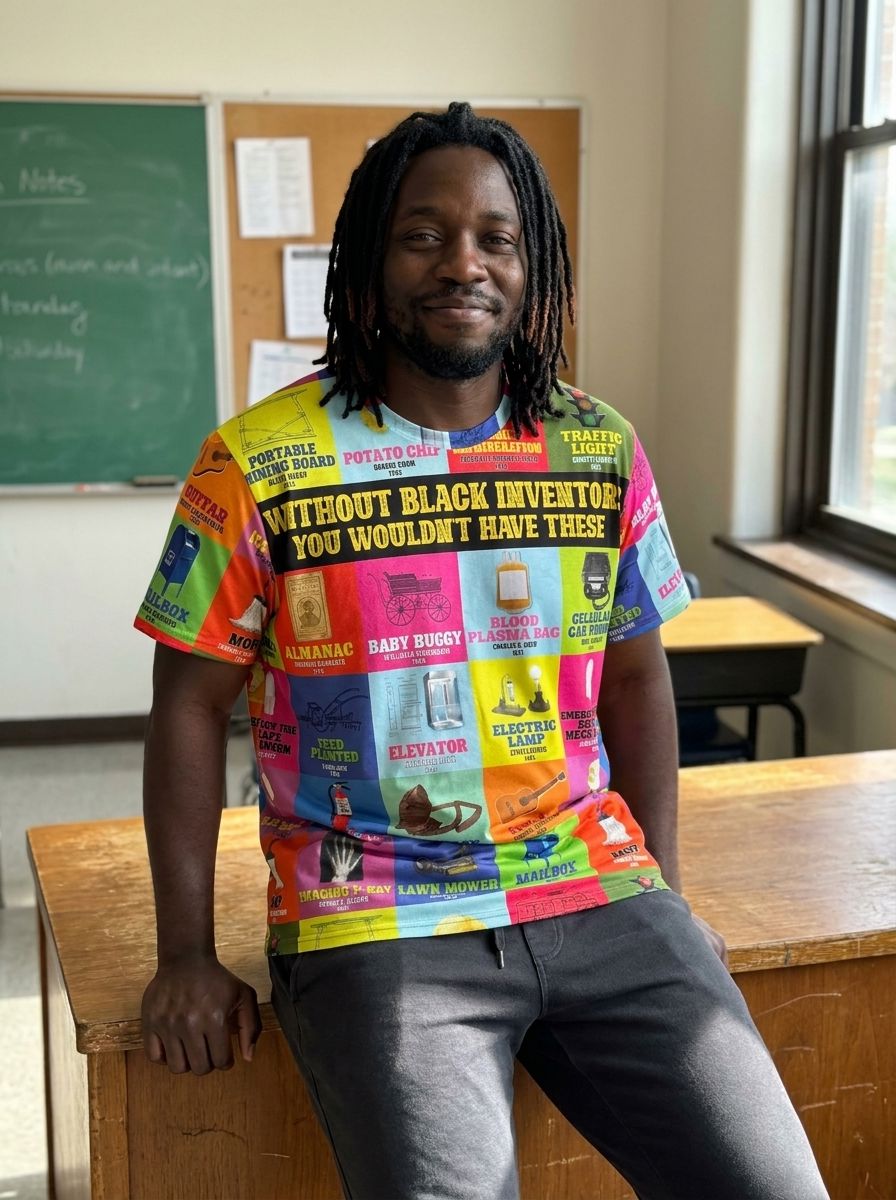Black Inventions T-shirt AOP Tee Tianci 