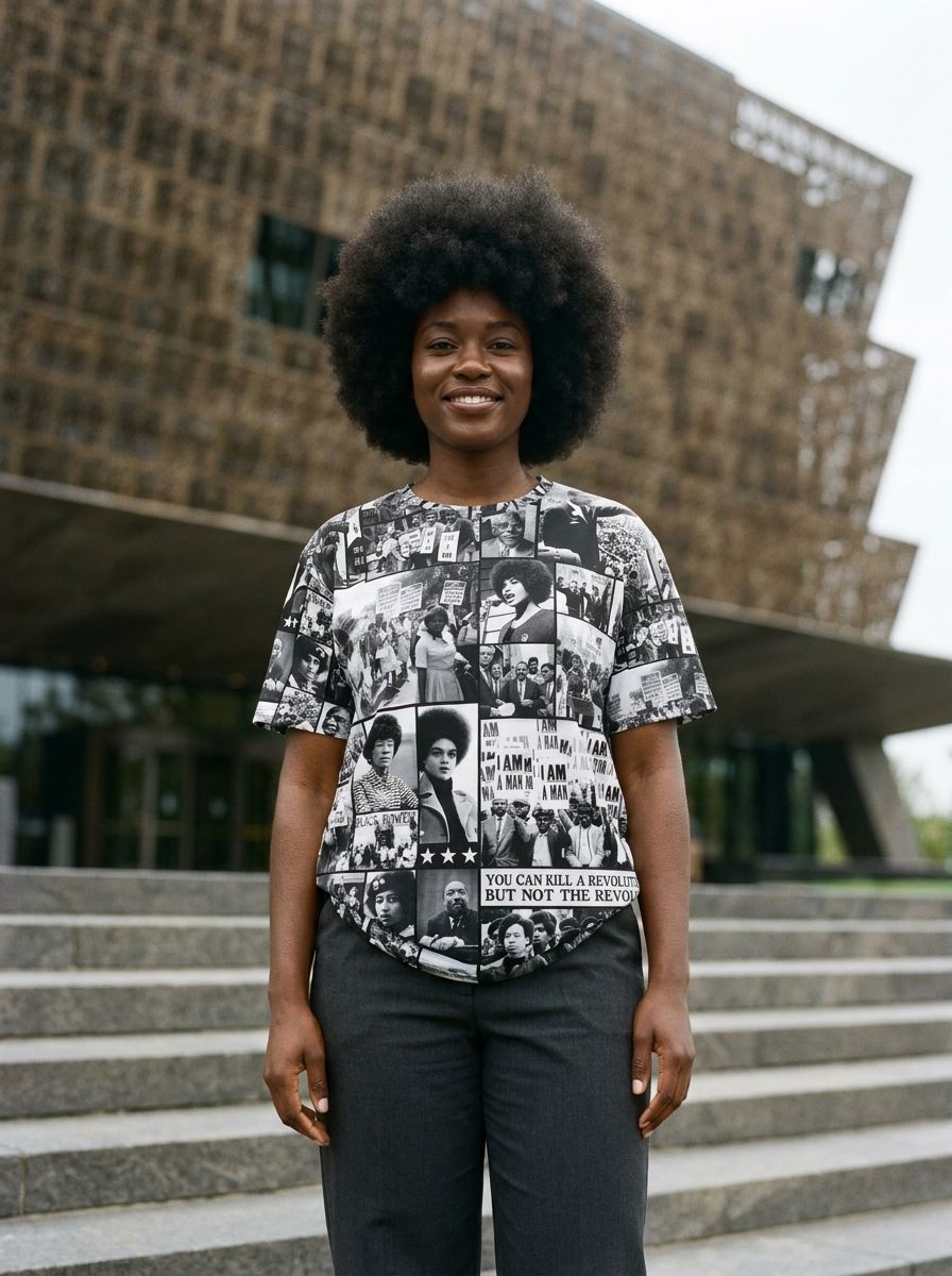 Black Power Image T-shirt AOP Tee Tianci 