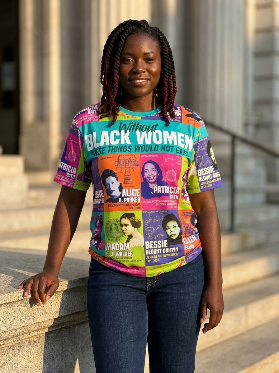 African Women Inventors T-shirt AOP Tee Tianci 