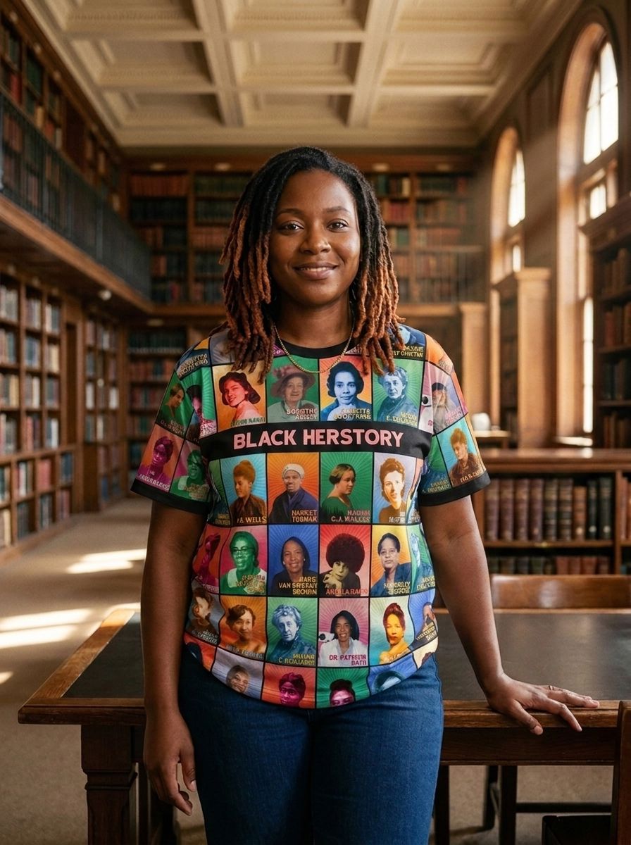 Black Herstory T-shirt AOP Tee Tianci 