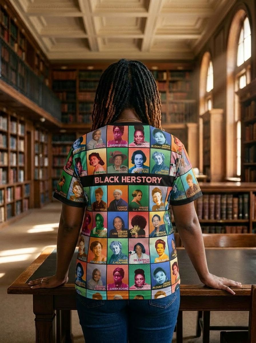 Black Herstory T-shirt AOP Tee Tianci 
