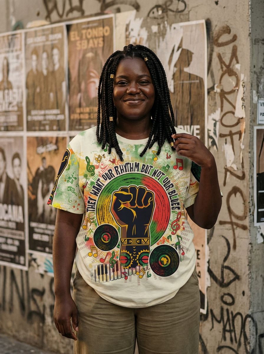 They Want Our Rhythm, Not Our Blues T-shirt AOP Tee Tianci 