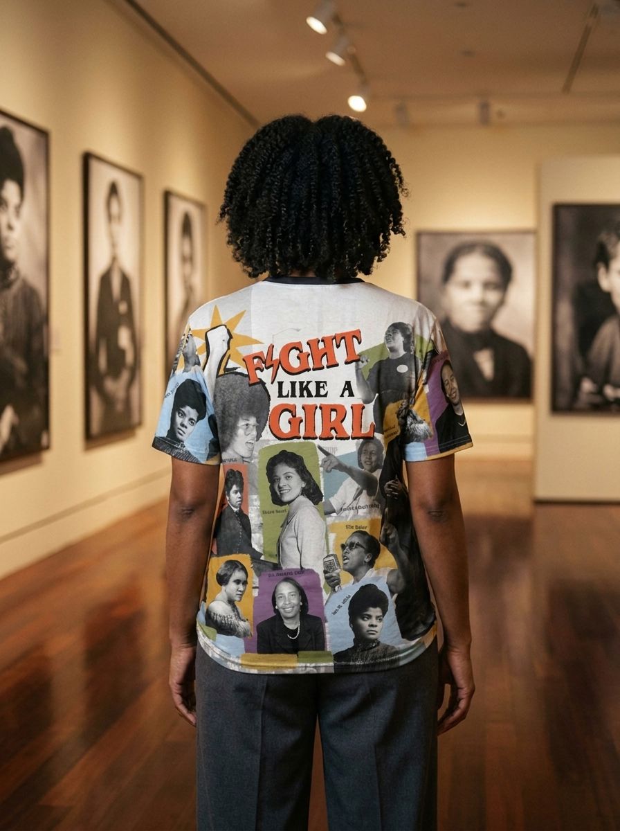 Fight Like A Girl T-shirt AOP Tee Tianci 