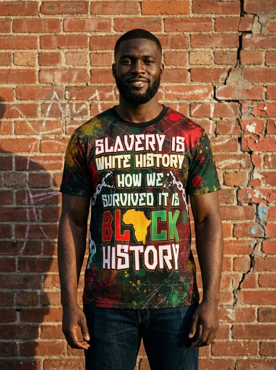Slavery Is White History T-shirt AOP Tee Tianci 