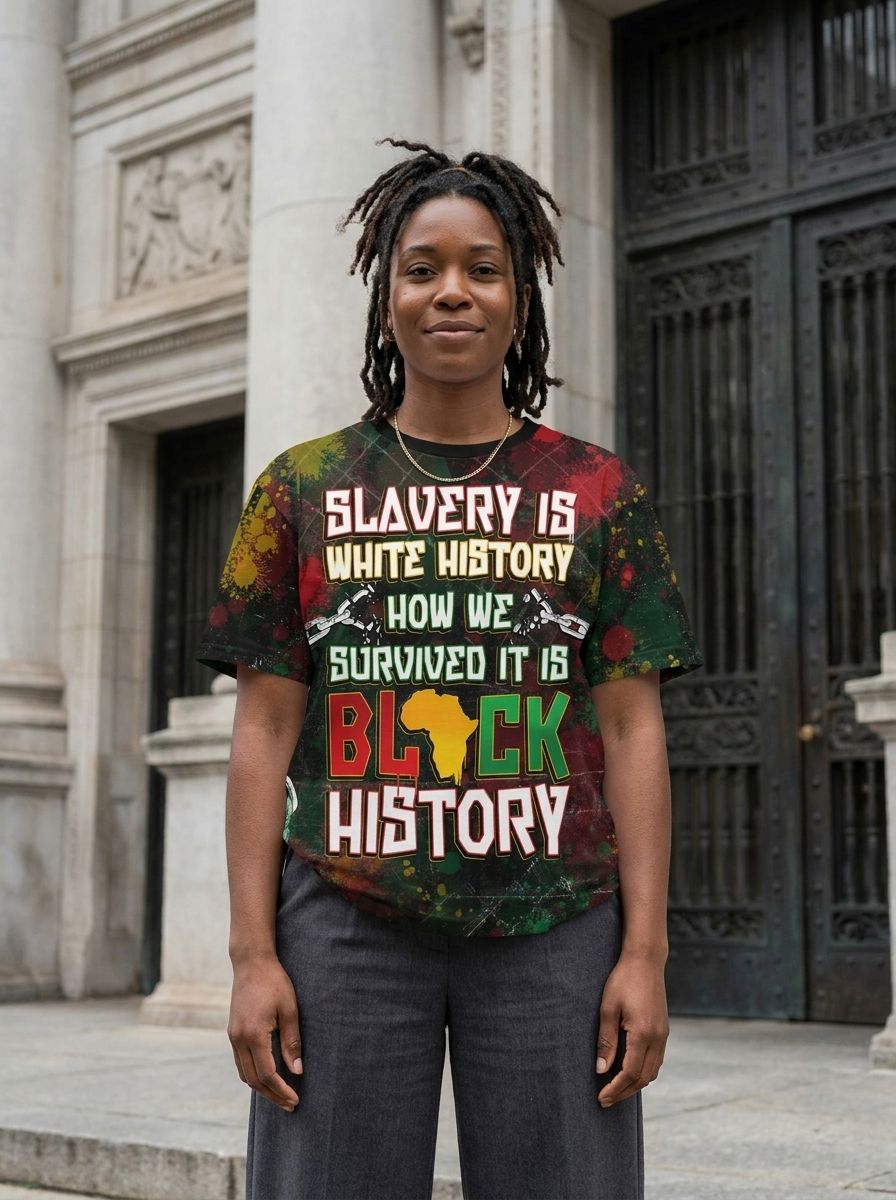 Slavery Is White History T-shirt AOP Tee Tianci 