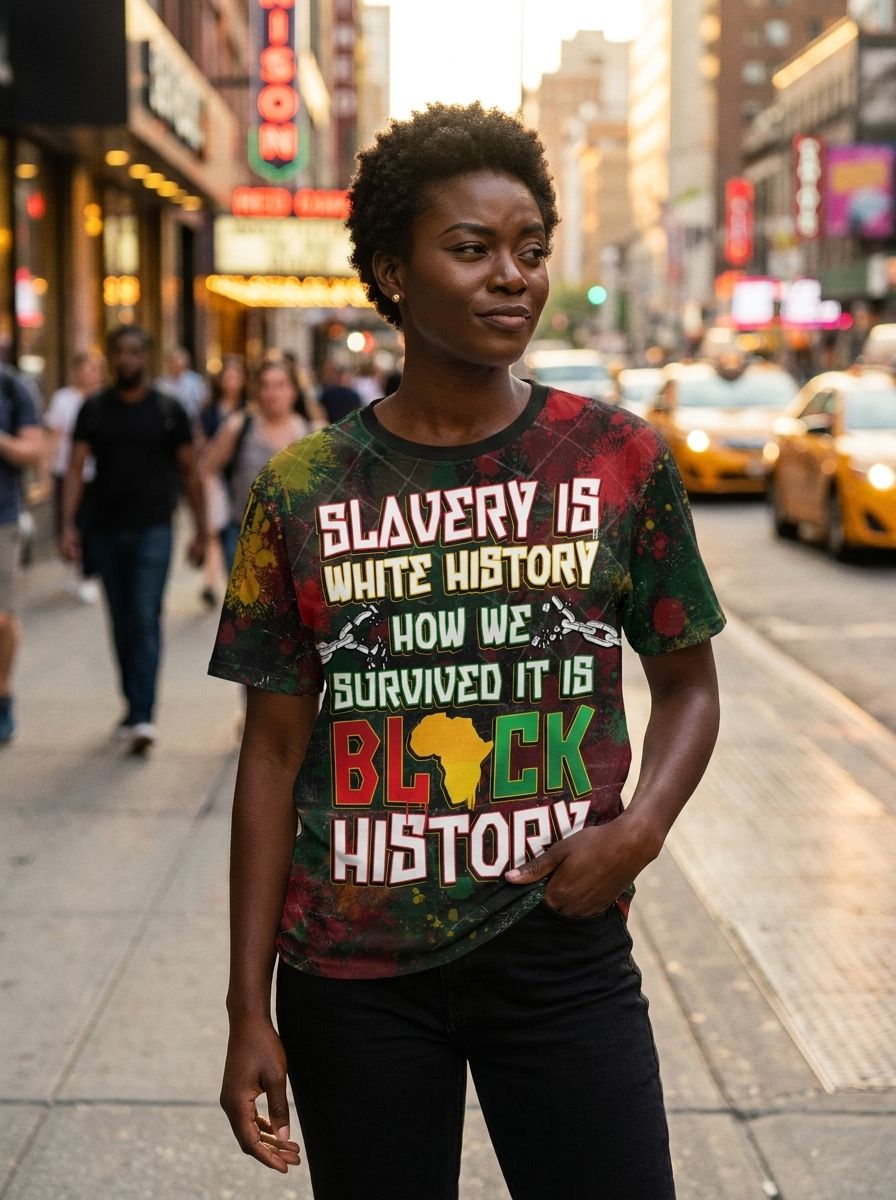 Slavery Is White History T-shirt AOP Tee Tianci 