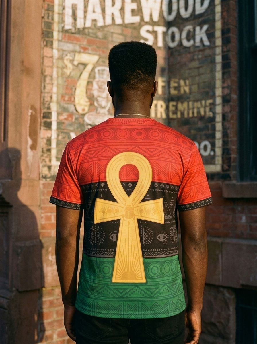 Pan African Ankh T-shirt AOP Tee Tianci 