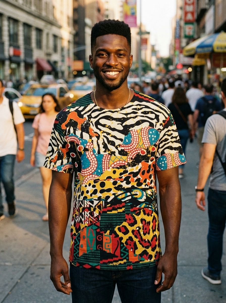African Patchwork 2 T-shirt AOP Tee Tianci 