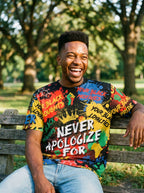 Never Apologize For Being Black T-shirt AOP Tee Tianci 