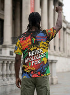 Never Apologize For Being Black T-shirt AOP Tee Tianci 