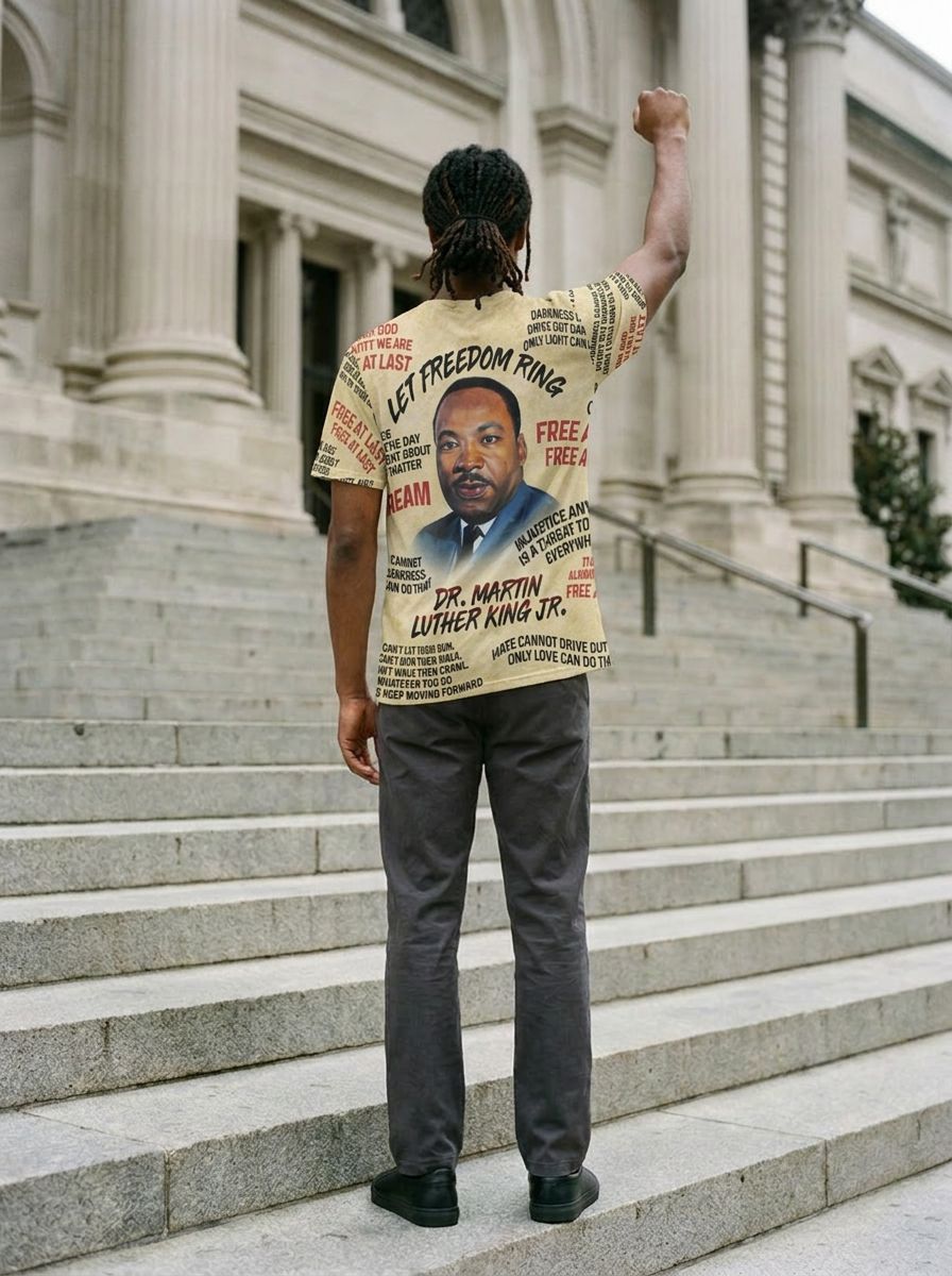 Martin Luther King The Leader 2 T-shirt AOP Tee Tianci 