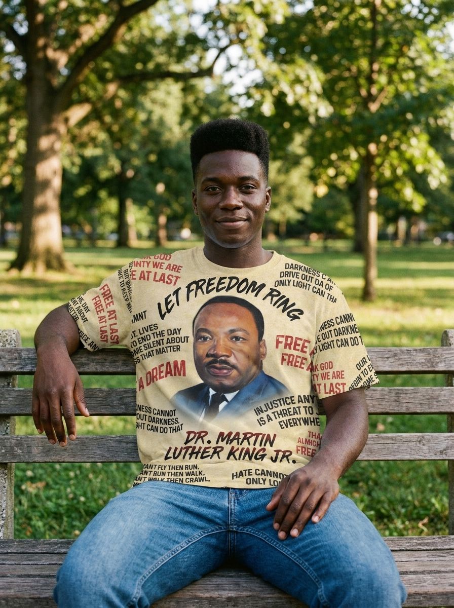 Martin Luther King The Leader 2 T-shirt AOP Tee Tianci 