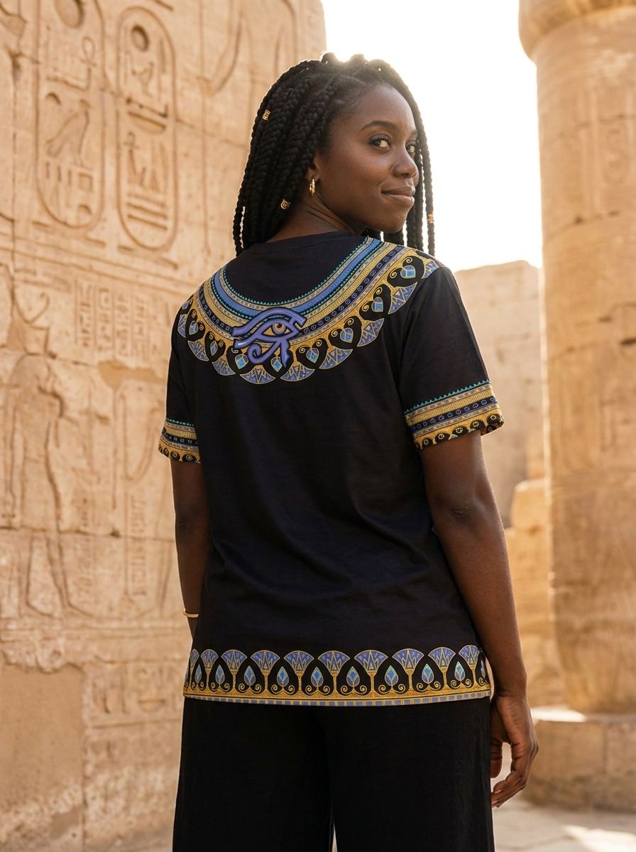 Egyptian Ankh Ft Eye Of Ra T-shirt AOP Tee Tianci 