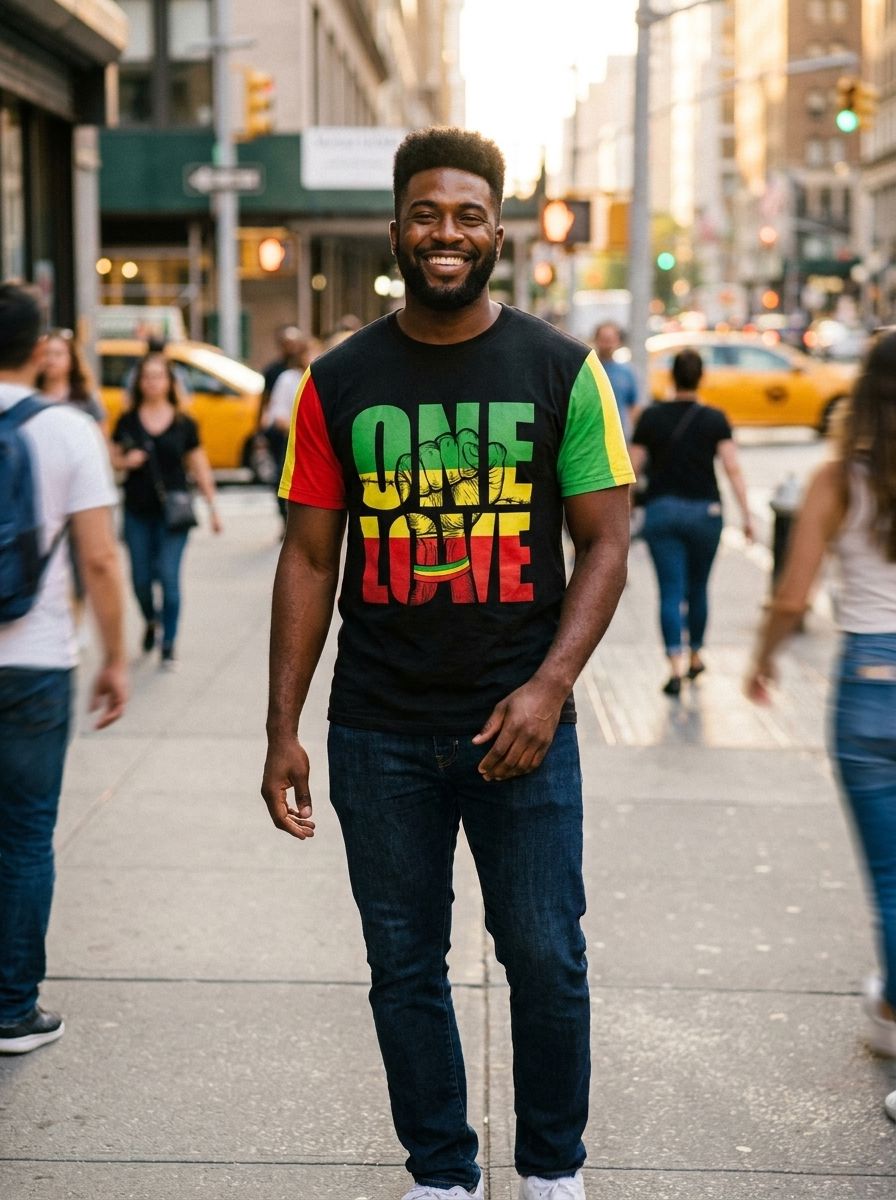 Reggae One Love T-shirt | African American Clothing – Melaninful