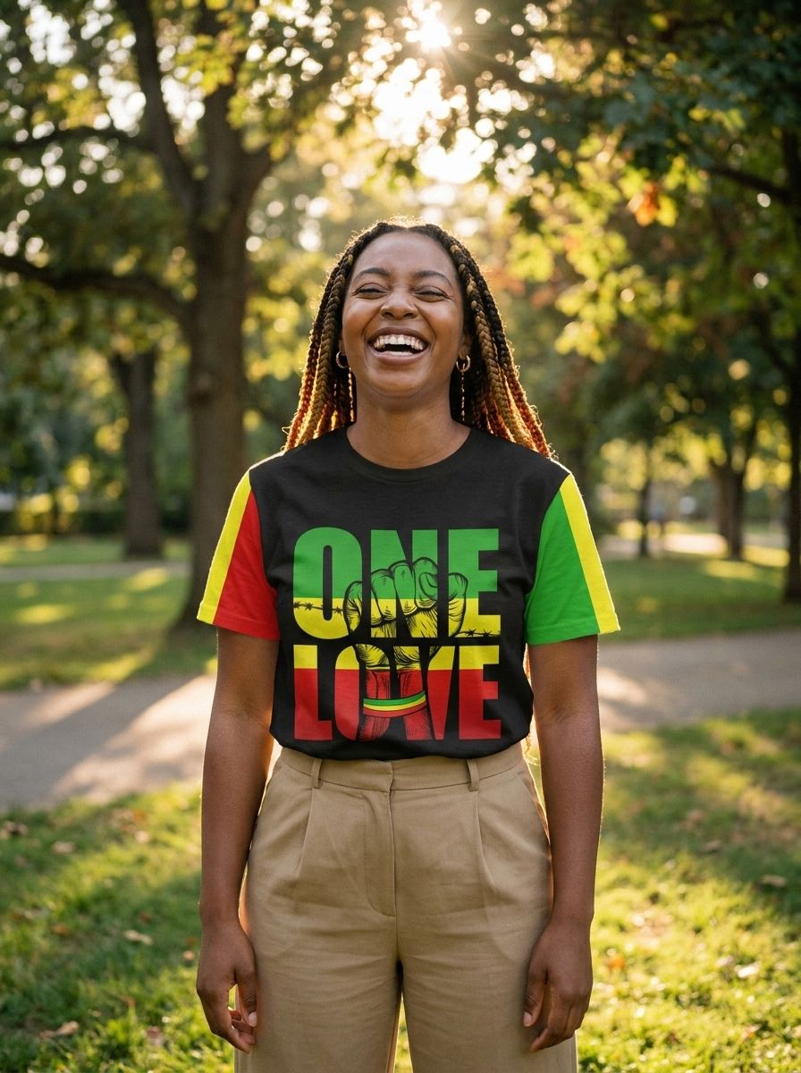Reggae One Love T-shirt AOP Tee Tianci 