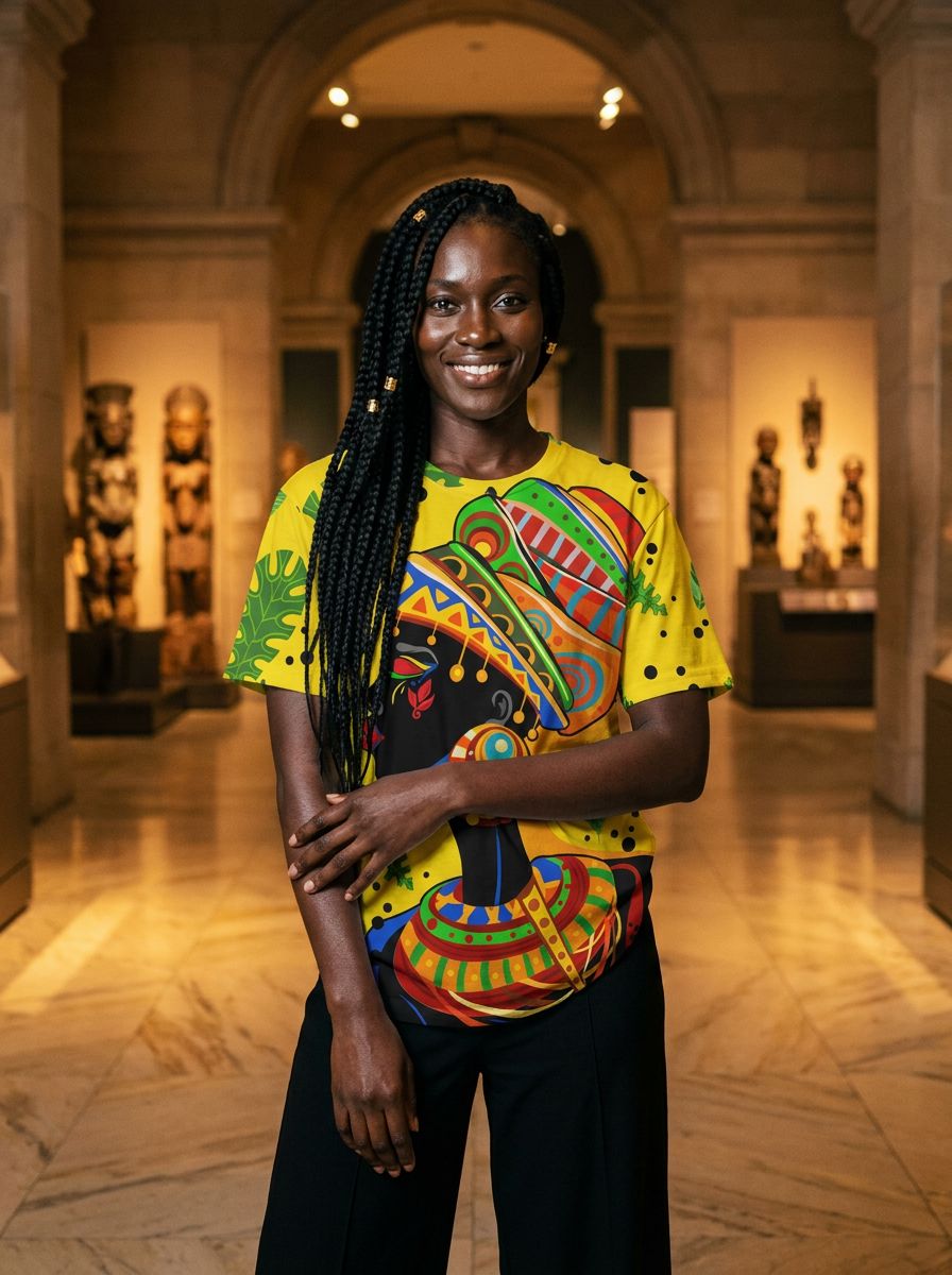 African Art Woman T-shirt AOP Tee Tianci 
