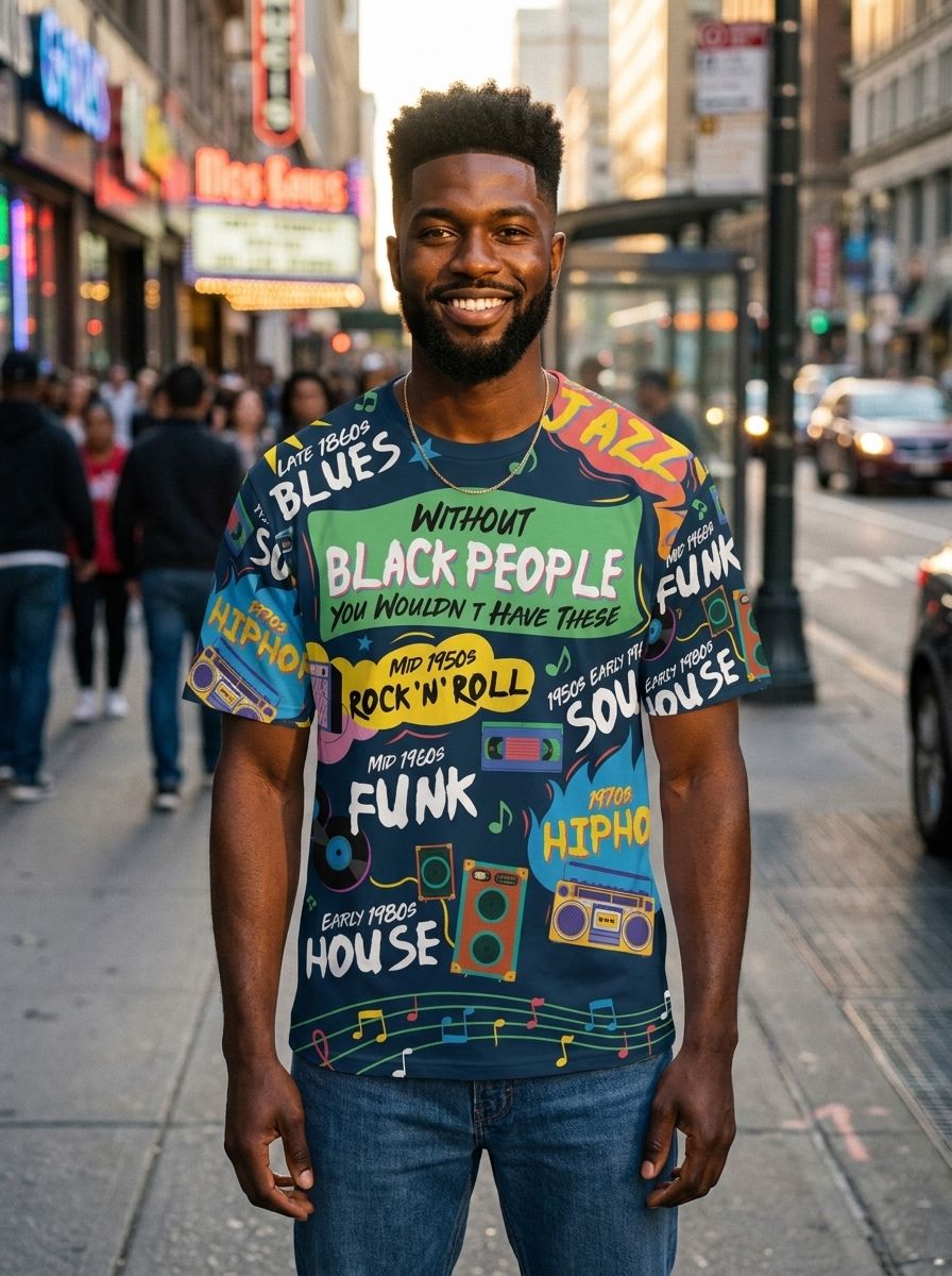 Music That Makes Us Proud T-shirt AOP Tee Tianci 