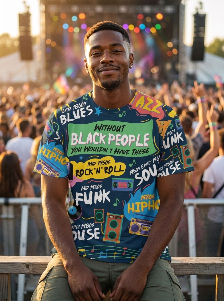 Music That Makes Us Proud T-shirt AOP Tee Tianci 