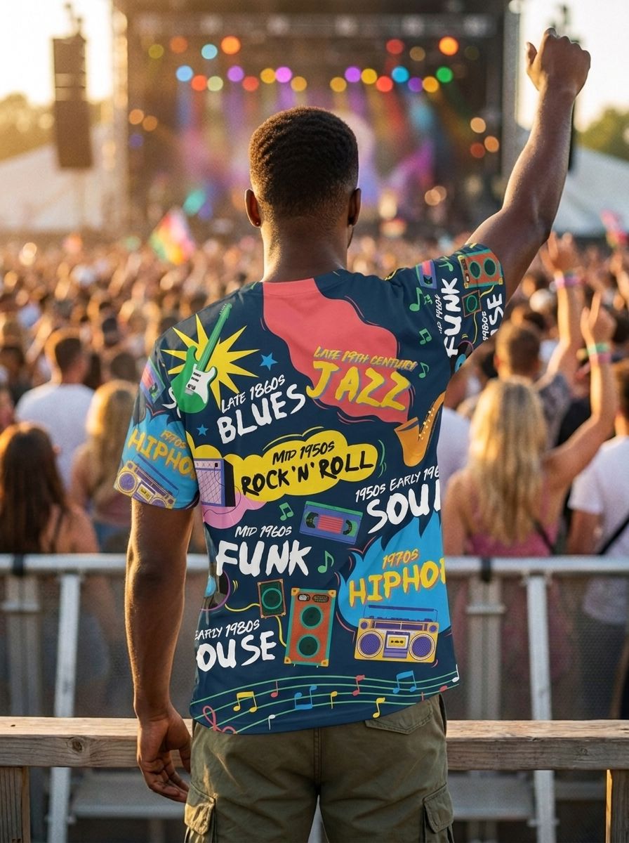 Music That Makes Us Proud T-shirt AOP Tee Tianci 