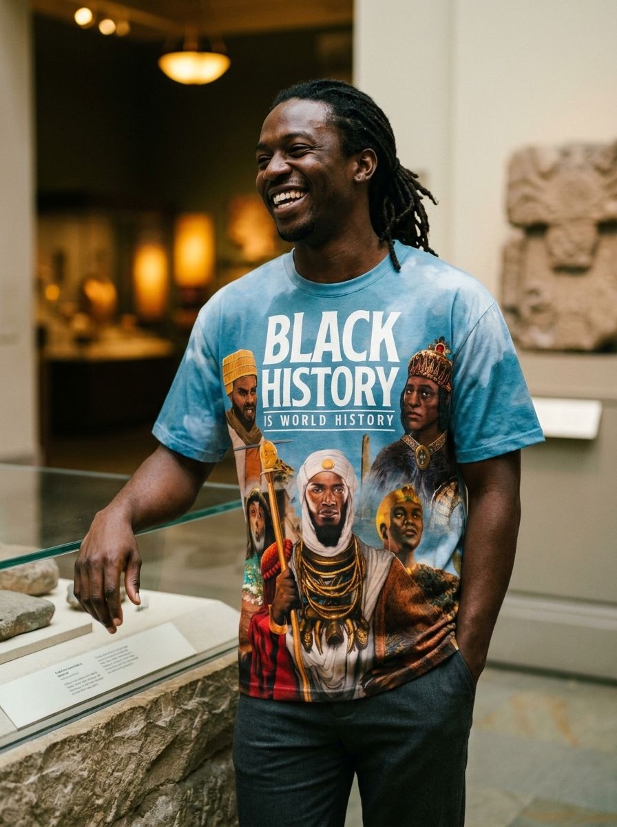 Black History Is World History T-shirt AOP Tee Tianci 