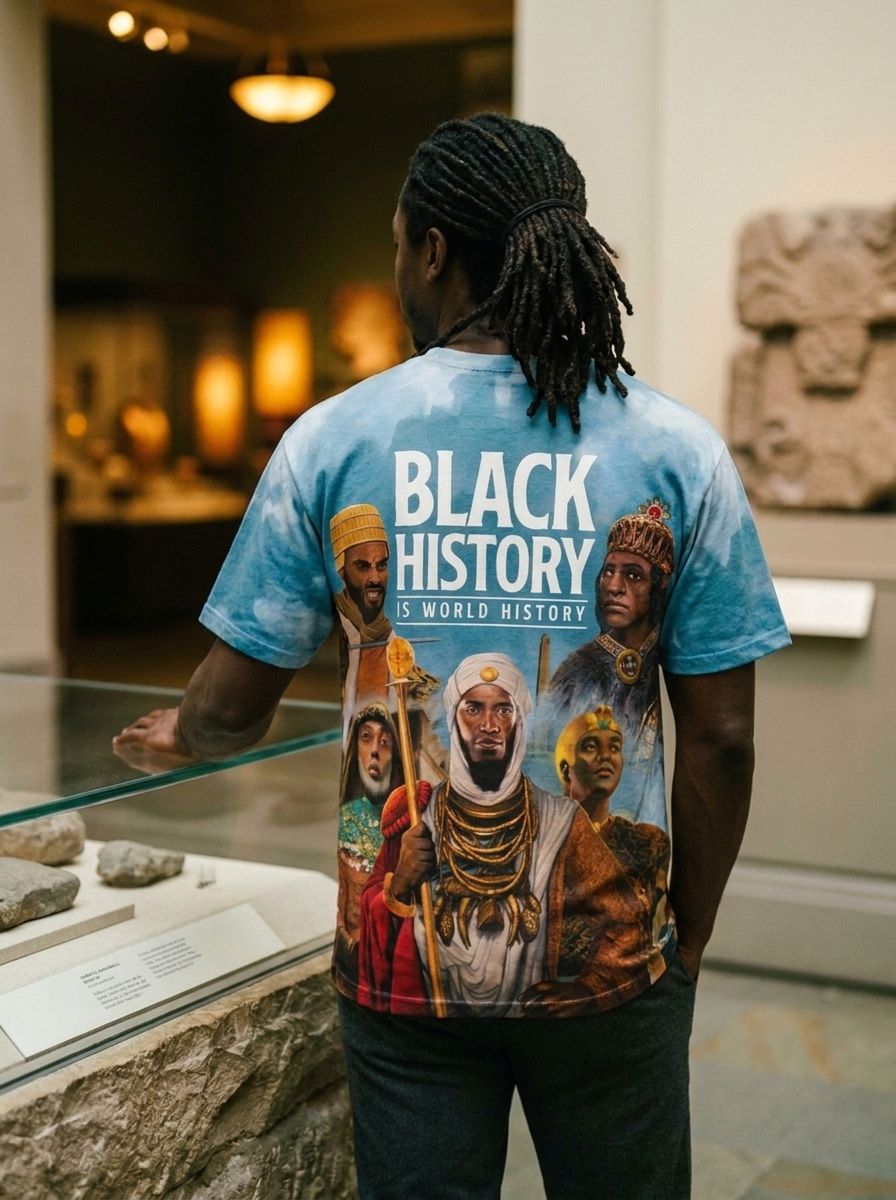 Black History Is World History T-shirt AOP Tee Tianci 