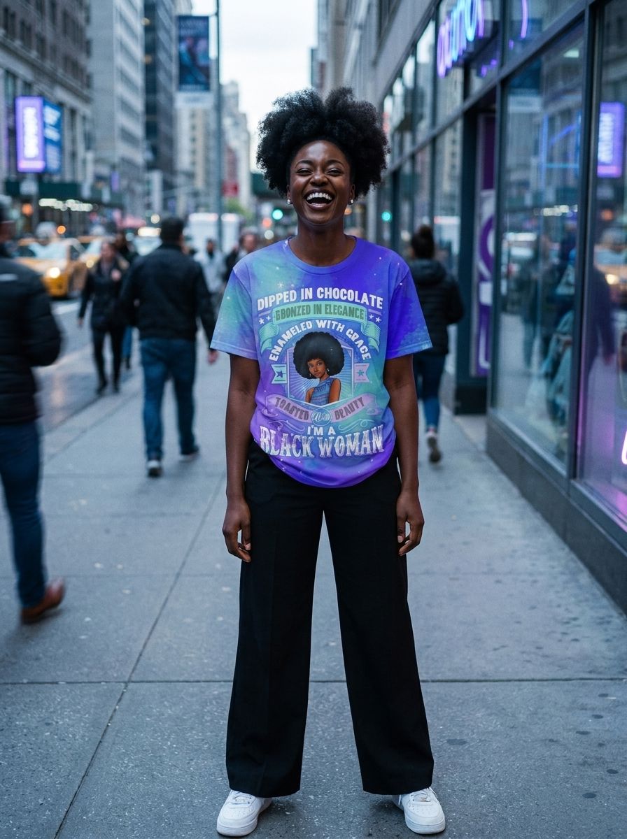 I'm A Black Woman T-shirt AOP Tee Tianci 