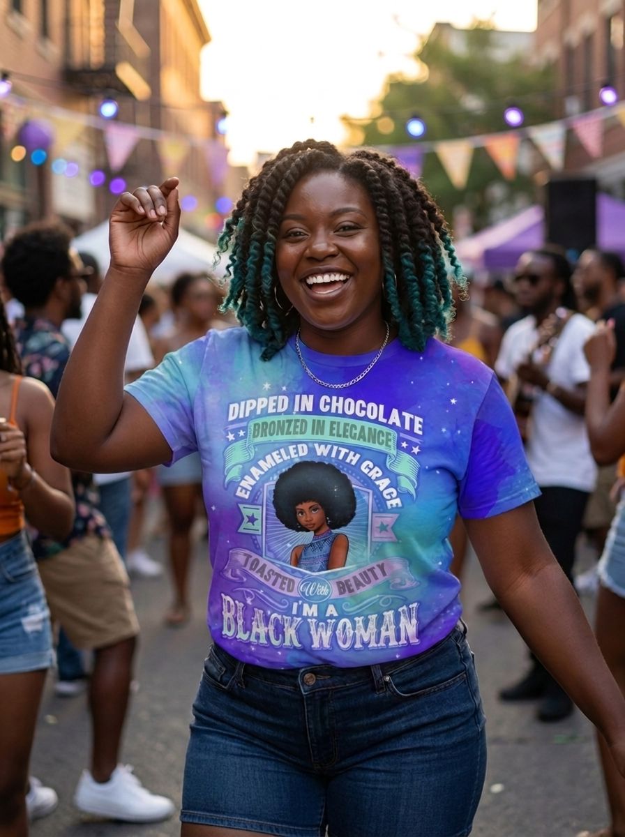 I'm A Black Woman T-shirt AOP Tee Tianci 